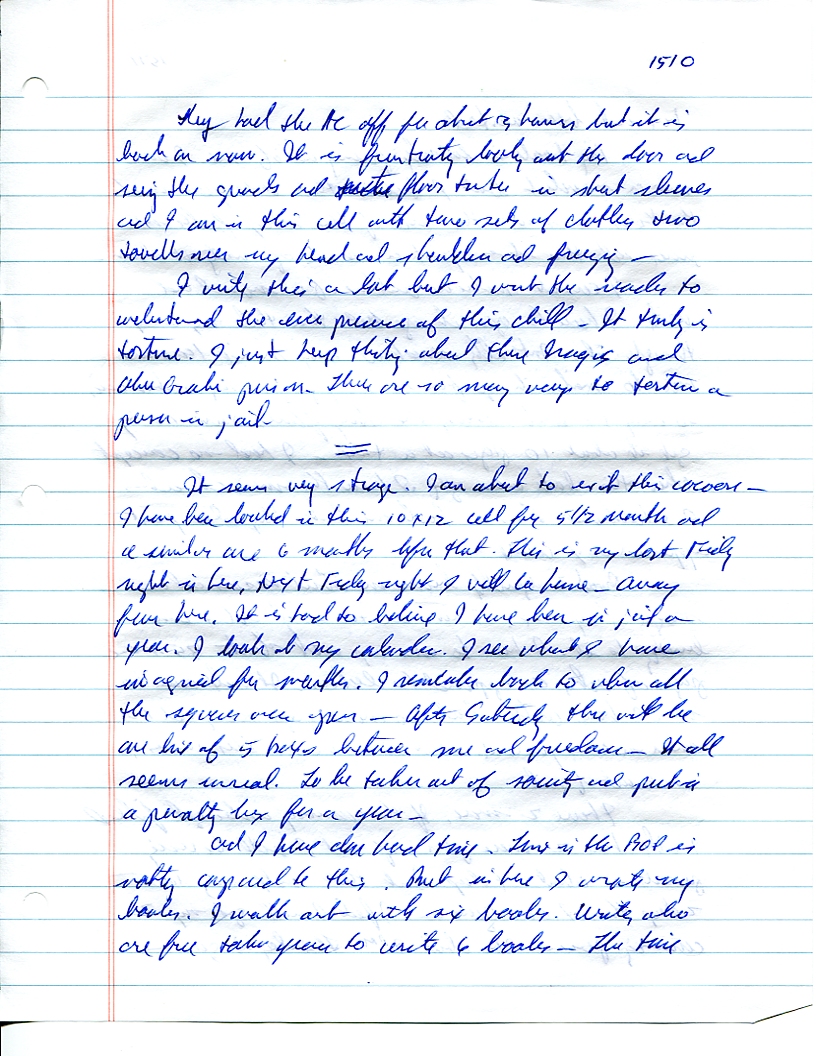 Dr John WorldPeace 2008 Prison Journal